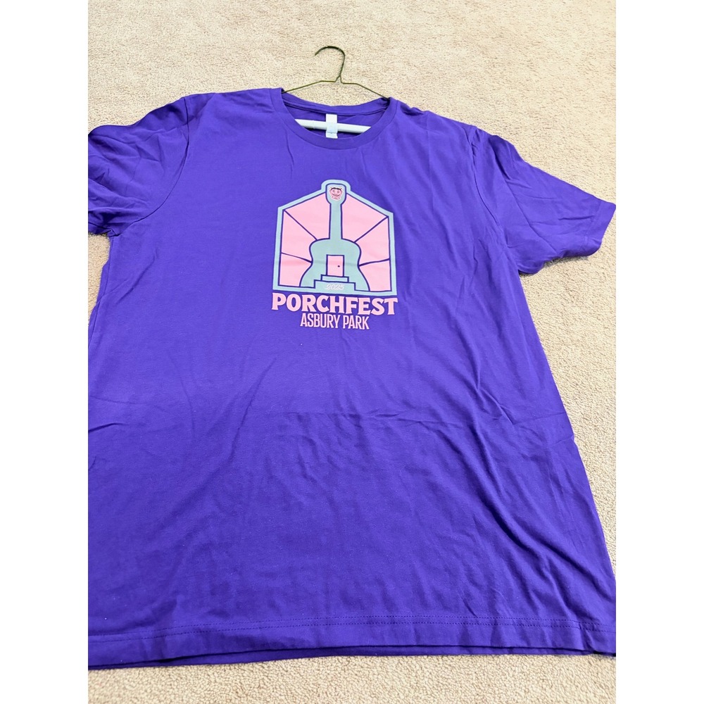 Bella Canvas Porchfest Asbury Park 2023 Graphic T Mens XL Purple Music Festival